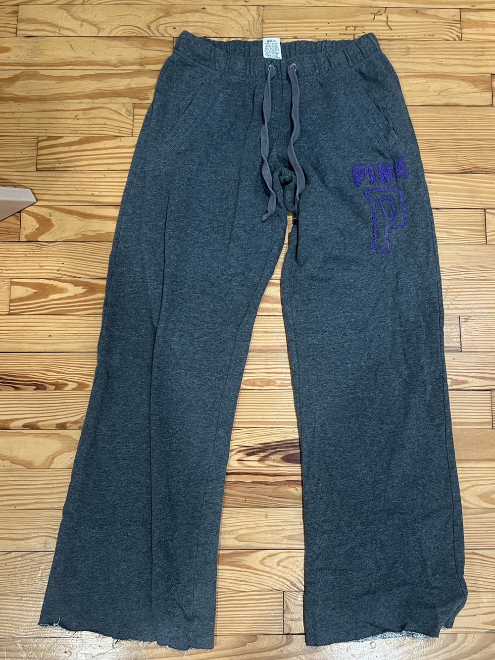 Victoria's Secret PINK Gray Sweatpants with Purple Logo